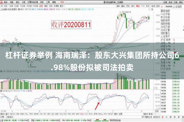 杠杆证券举例 海南瑞泽：股东大兴集团所持公司6.98%股份拟被司法拍卖