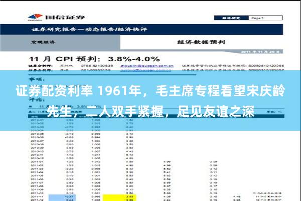 证券配资利率 1961年，毛主席专程看望宋庆龄先生，二人双手紧握，足见友谊之深