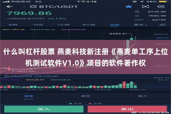 什么叫杠杆股票 燕麦科技新注册《燕麦单工序上位机测试软件V1.0》项目的软件著作权